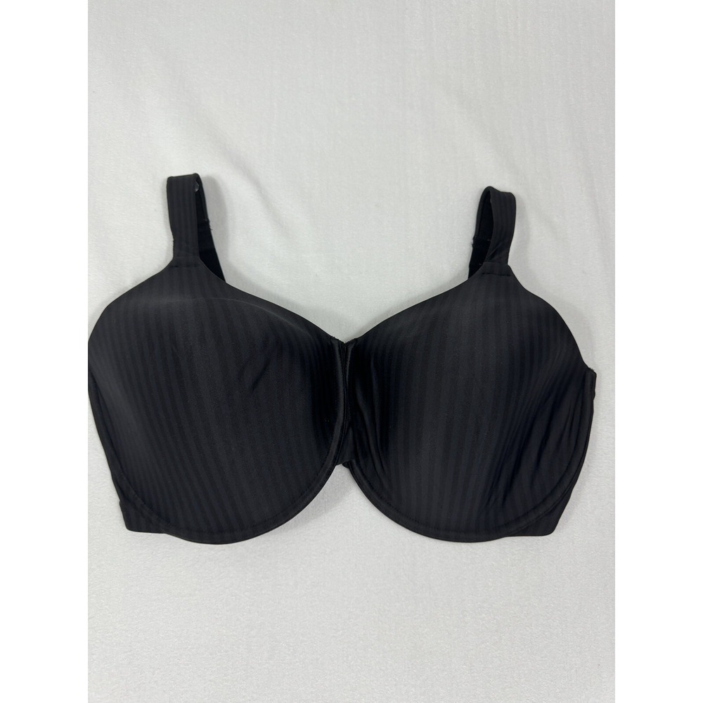 Playtex‎ Women's Secrets Perfectly Smooth Underwire Bra Black Stripe Size 38DDD